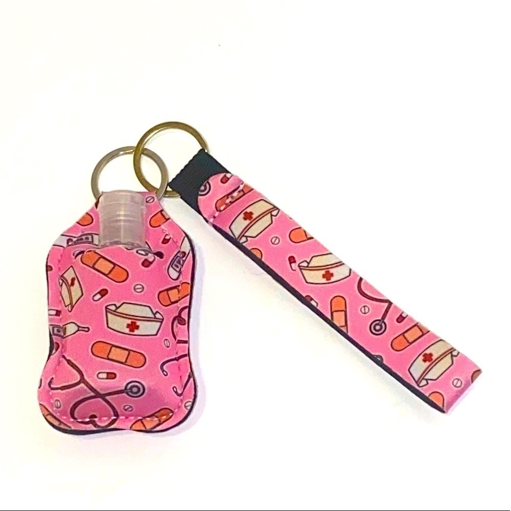 Wristlet with Refillable Bottle Sunscreen Hand Sanitizer Lotion